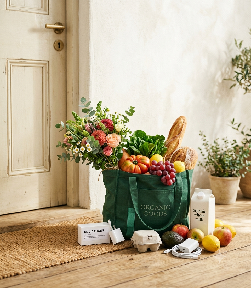 Everything you need — groceries, tech, pharmacy and gifts — handed to you at the door